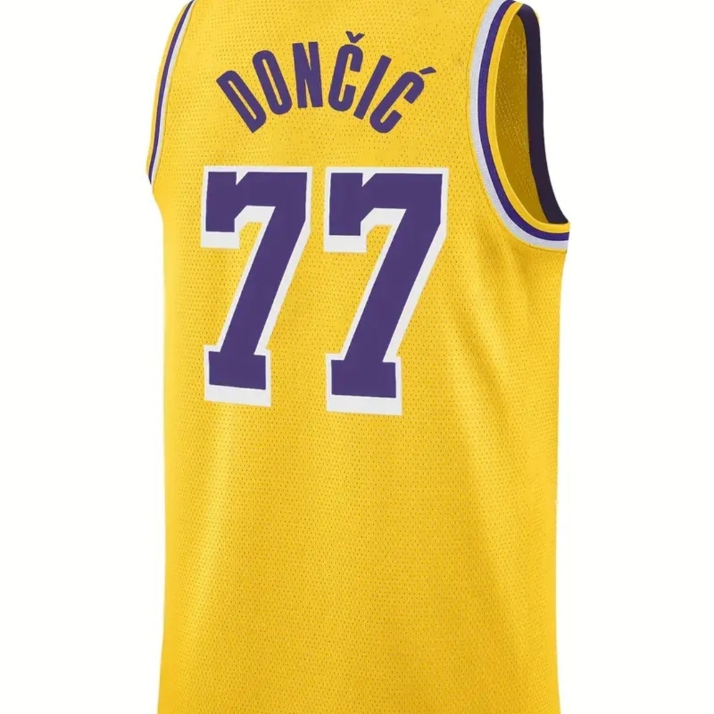Luka Doncic Los Angeles Lakers Yellow Basketball Jersey SIZE XL ... BRAND NEW